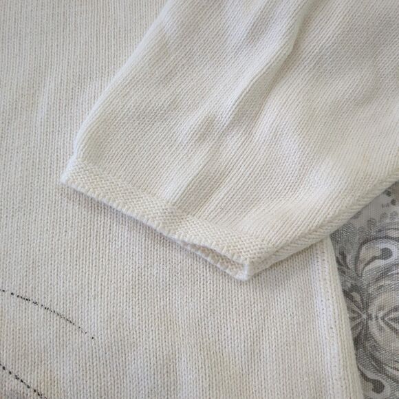 Vtg Diane Wat Design Handpainted Sweater Bunny Rabbit Shirt Size Small Med - Picture 9 of 16